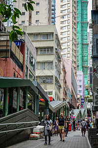 香港中环半山扶手电梯背景图片