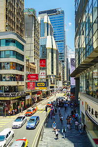 香港日常马路街景背景图片