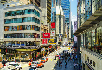 香港日常马路街景背景图片
