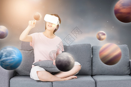 灰色星空VR眼镜设计图片