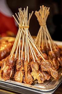 中国特色菜美食卤味鸡胗背景