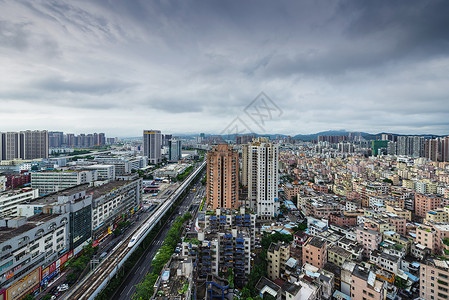 城轨穿城而过背景