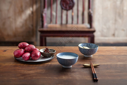 清淡的早餐餐前小菜高清图片