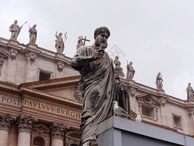 彼得里科夫梵蒂冈的彼得雕塑背景