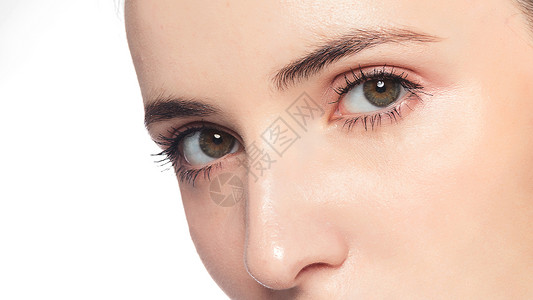 眼睛肿外国美女眼妆展示背景