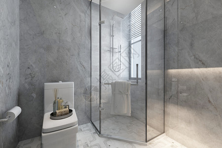 淋浴门卫浴场景设计图片