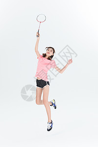羽毛球美女运动女性羽毛球背景