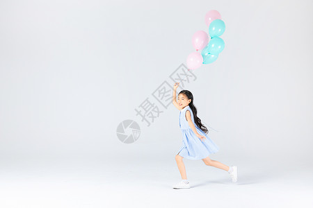 拿气球素材拿气球的小女孩背景