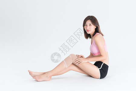 护膝女性背景图片
