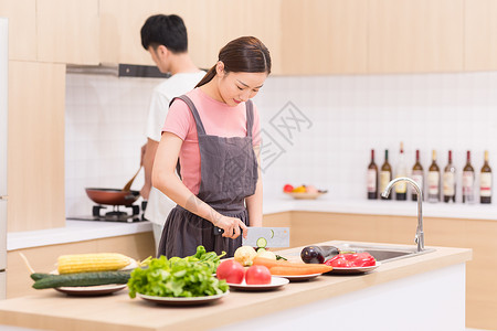 家庭蔬菜家庭生活厨房做饭背景