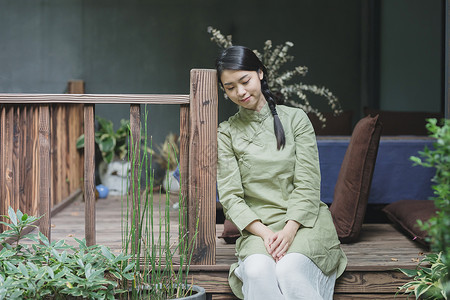 古风绣服素材古风禅服女性背景