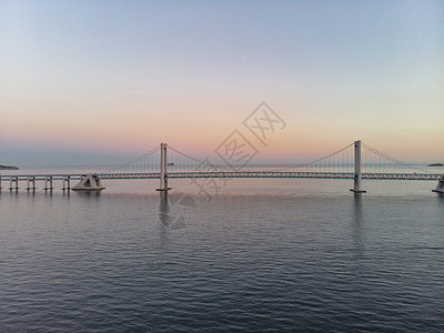 科技波纹大连星海湾大桥背景