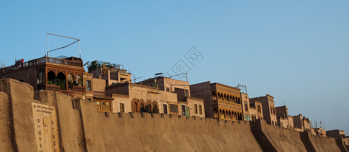 喀什噶尔古城背景图片