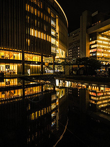 大板城市建筑夜景图片