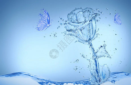 蝴蝶免费创意水设计图片