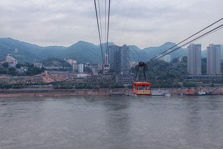 重庆雾都重庆长江索道背景