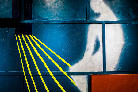 抽象壁画东郊厂房高清图片