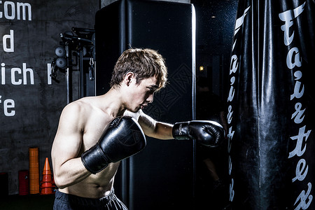 男士健身拳击男性高清图片素材