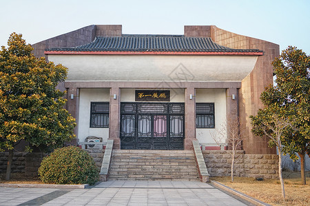 台儿庄地标建筑台儿庄大战纪念馆背景