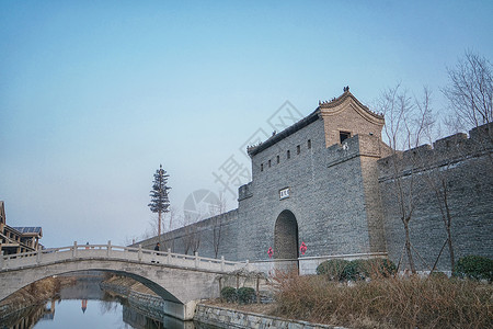 台儿庄古城风景区背景图片