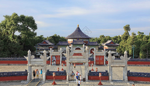 北京天坛回音壁背景图片