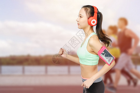 苹果美女美女跑步设计图片