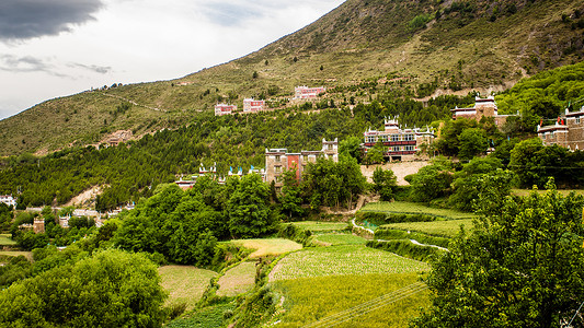 甲居藏寨背景图片