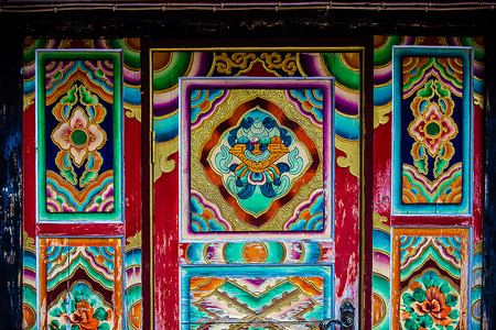 甲居藏寨的民俗房屋高清图片