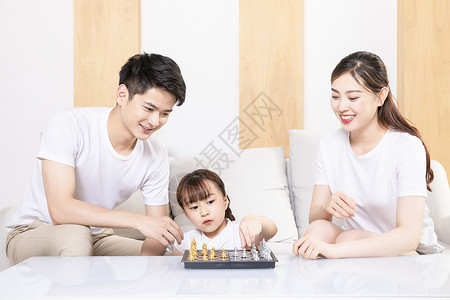 国际象棋儿童幸福家庭亲子背景