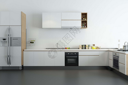 冰箱设计素材厨房空间设计设计图片