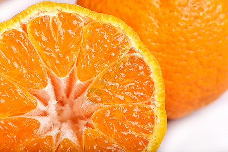 橙白色橘子特写背景