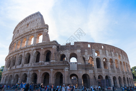 罗马城邦的遗址意大利古罗马斗兽场背景