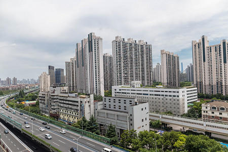 城市高架道路背景背景图片