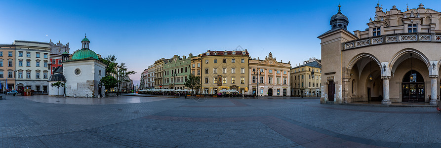 欧洲历史文化名城克拉科夫城市风光背景图片