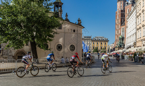 波兰克拉科夫自行车比赛背景图片