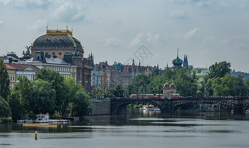 捷克首都布拉格城市风光背景图片