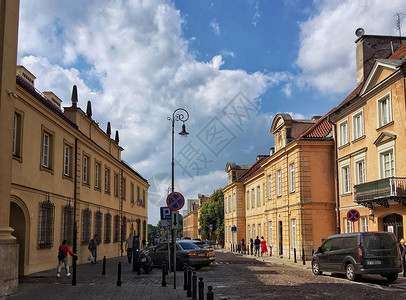 波兰华沙城市建筑风光高清图片