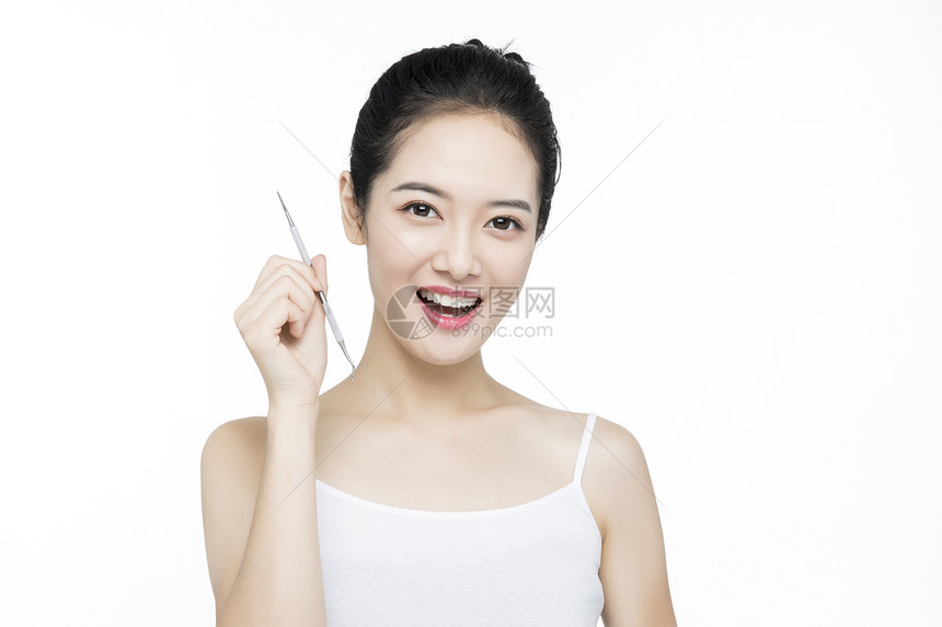 口腔牙齿美白护理女性图片