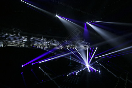 紫色放射光效舞台灯光背景