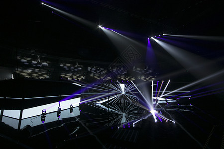紫色星团光效舞台灯光背景
