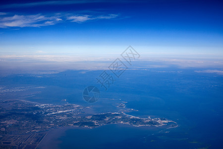 蓝海海岛航拍背景