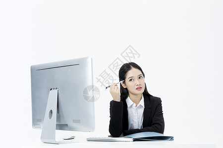 商务女性办公工作烦恼人物高清图片素材