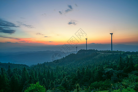 湖北旅游咸宁九宫山山顶日出背景图片