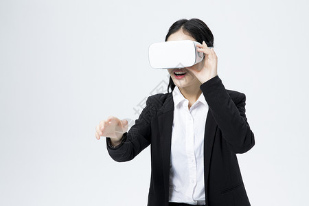 VR上网商务女性vr背景