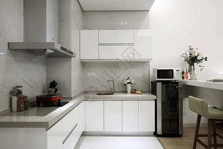 现代厨房3D家居图高清图片