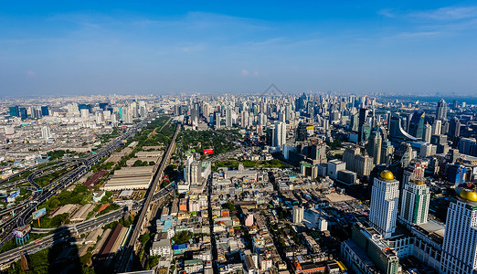 拜约克摩天塔俯瞰曼谷高清图片
