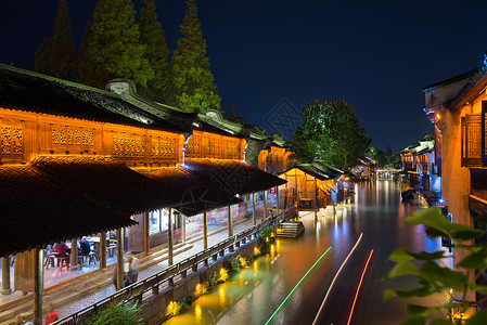 乌镇景色乌镇夜景背景