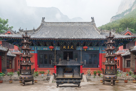 兴善寺河南云台山万善寺背景