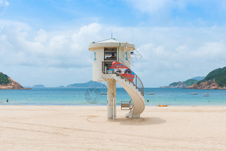 香港石澳村海水浴场高清图片