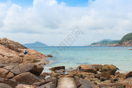 港岛香港石澳村海滨风光背景